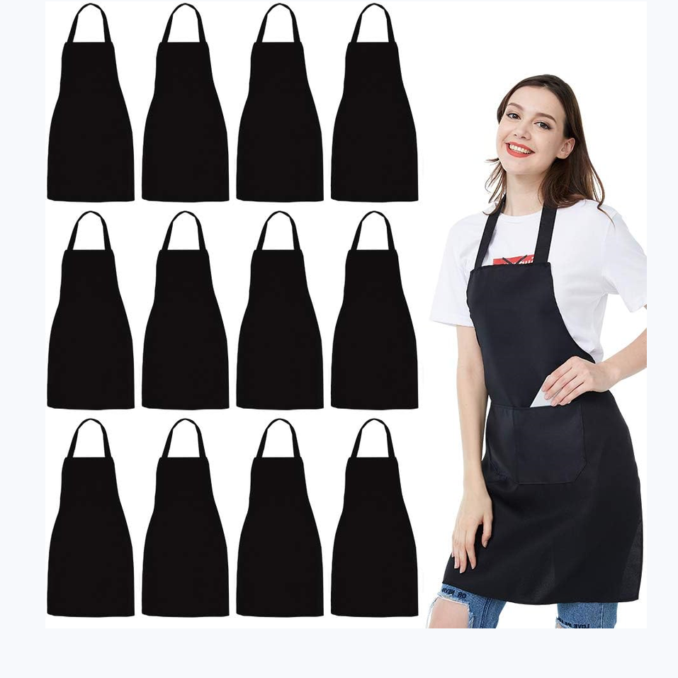Kitchen Appliances Hobart - 12 pcs/pack Unisex Black Apron with