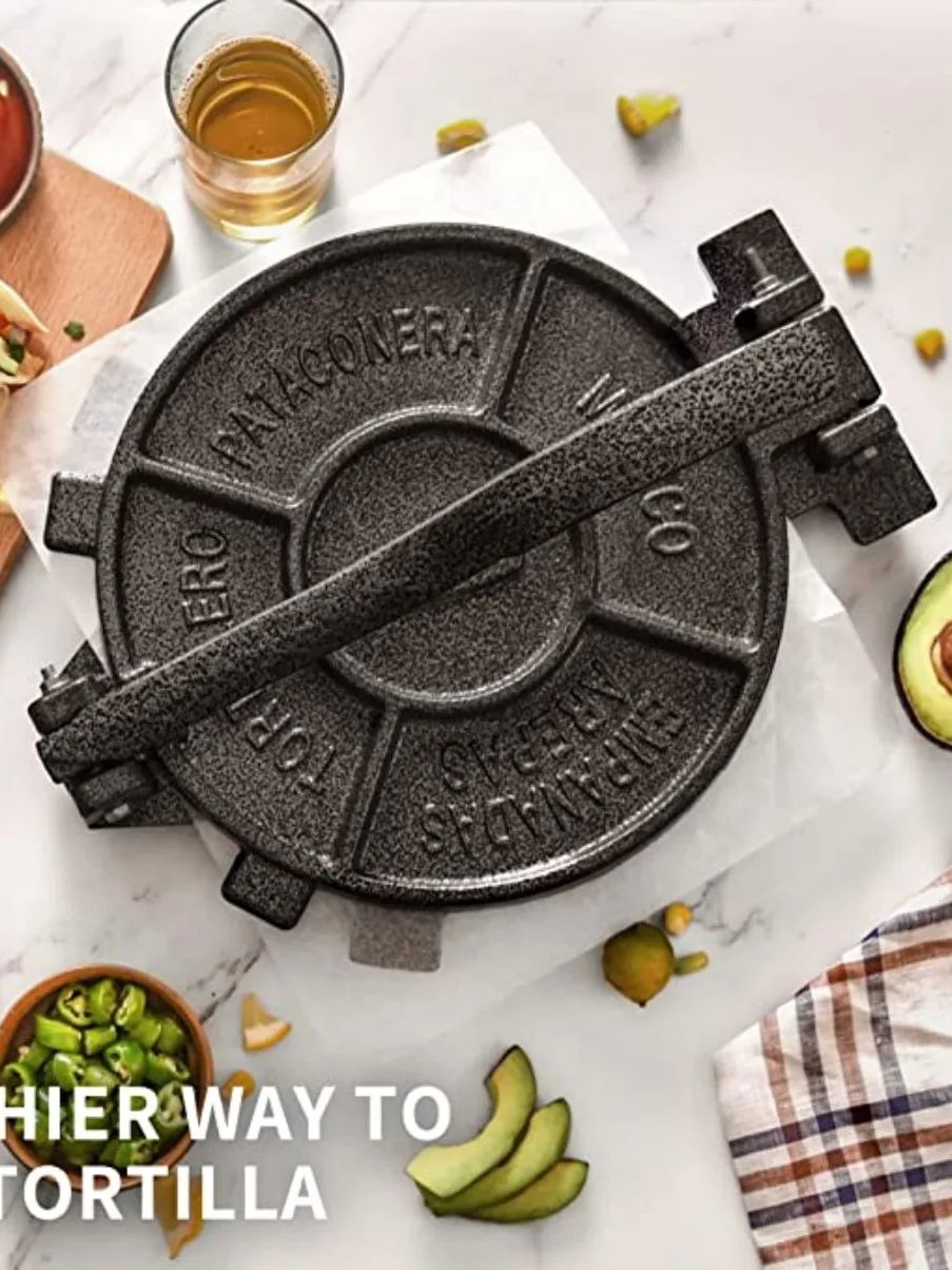Tortilla Press Cast - 8 Inch Cast Iron Tortilla Press
