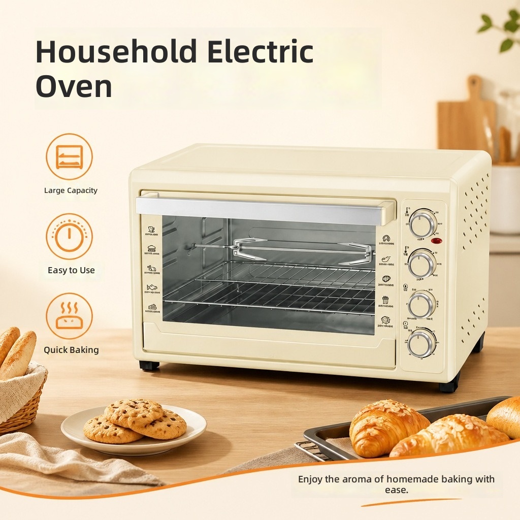 Kitchen Appliances Ideas - Electric Oven 60L, 4-Tier Baking Machine,
