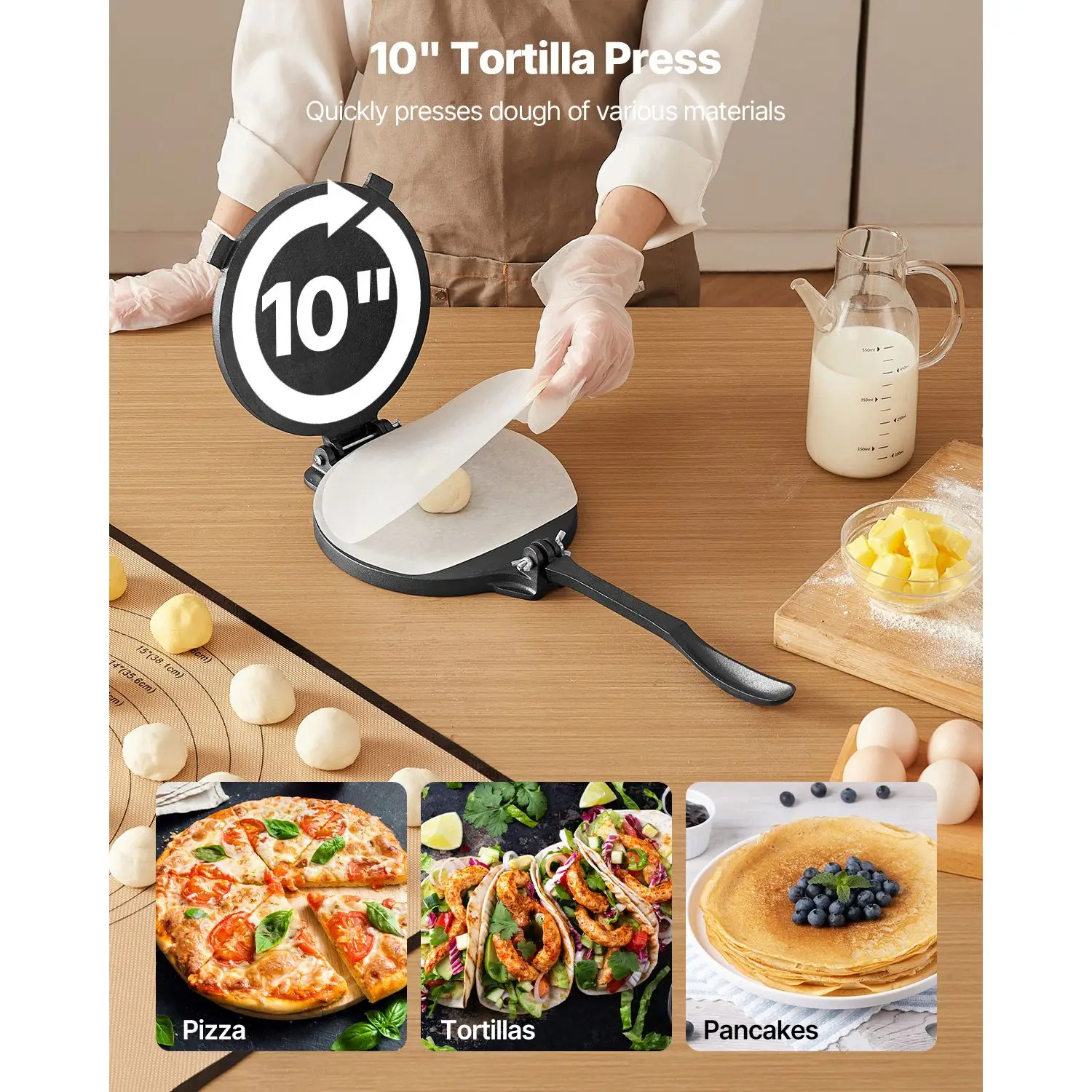 Tortilla Press, 10 Inch Cast I - Tortilla Press Cast 评论和价格