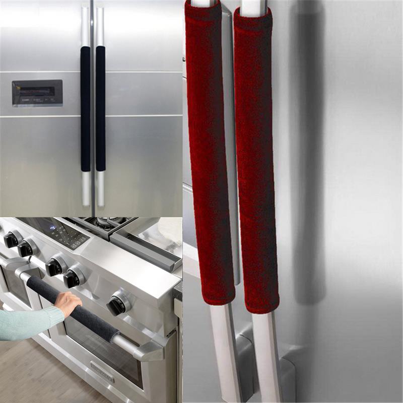 2Pcs/Set Refrigerator Door Han - Kitchen Appliances Red Knobs 评论和价格