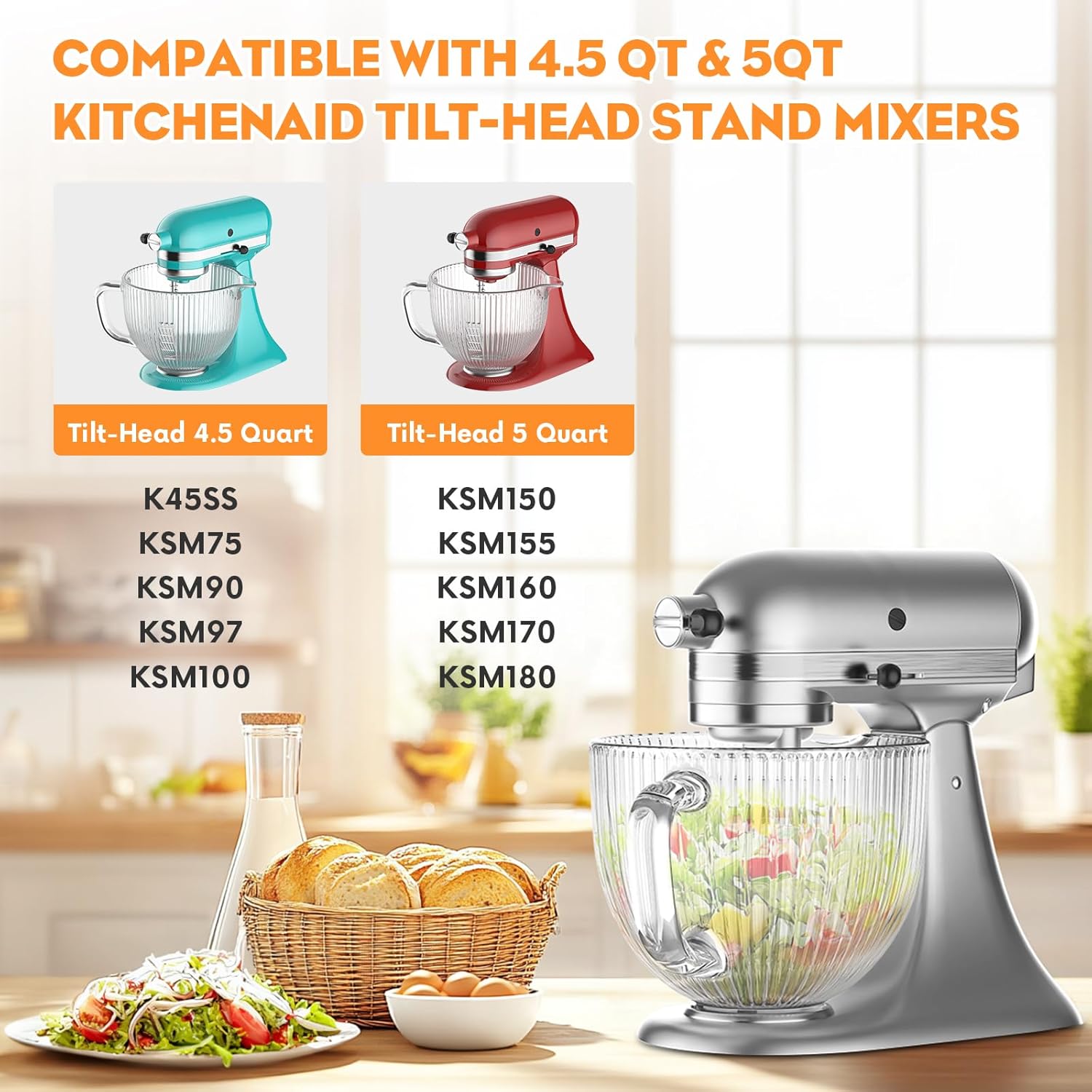 GVODE Glass Bowl for Kitchenai - Stand Mixer Bowl 评论和价格