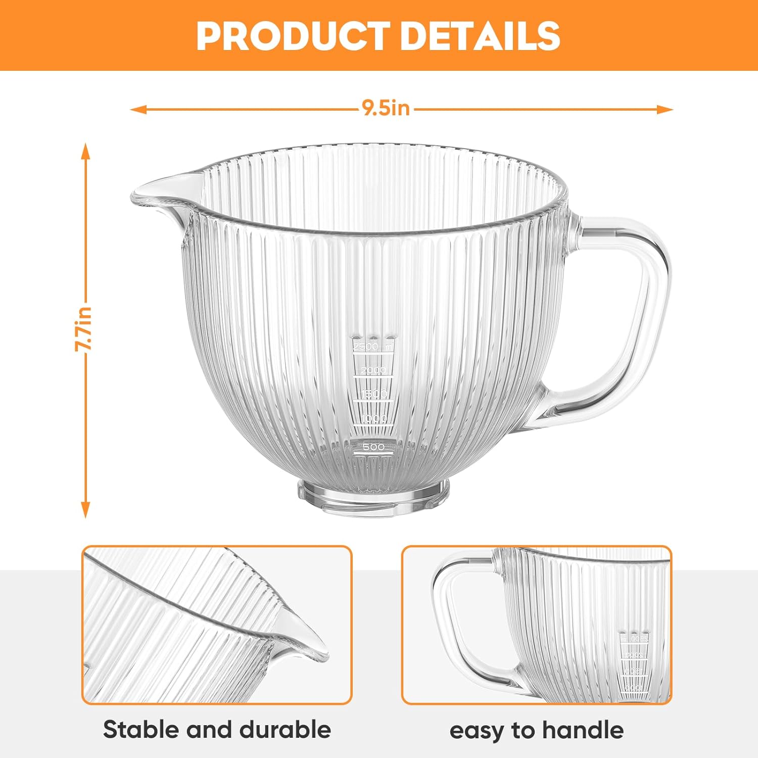 GVODE Glass Bowl for Kitchenai - Stand Mixer Bowl 评论和价格