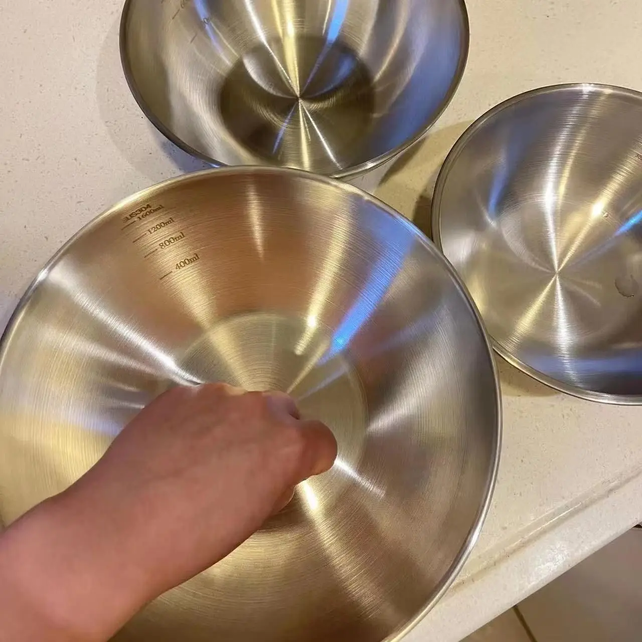 1-3 Stainless Steel Bowl Set w - Stand Mixer Bowl 评论和价格