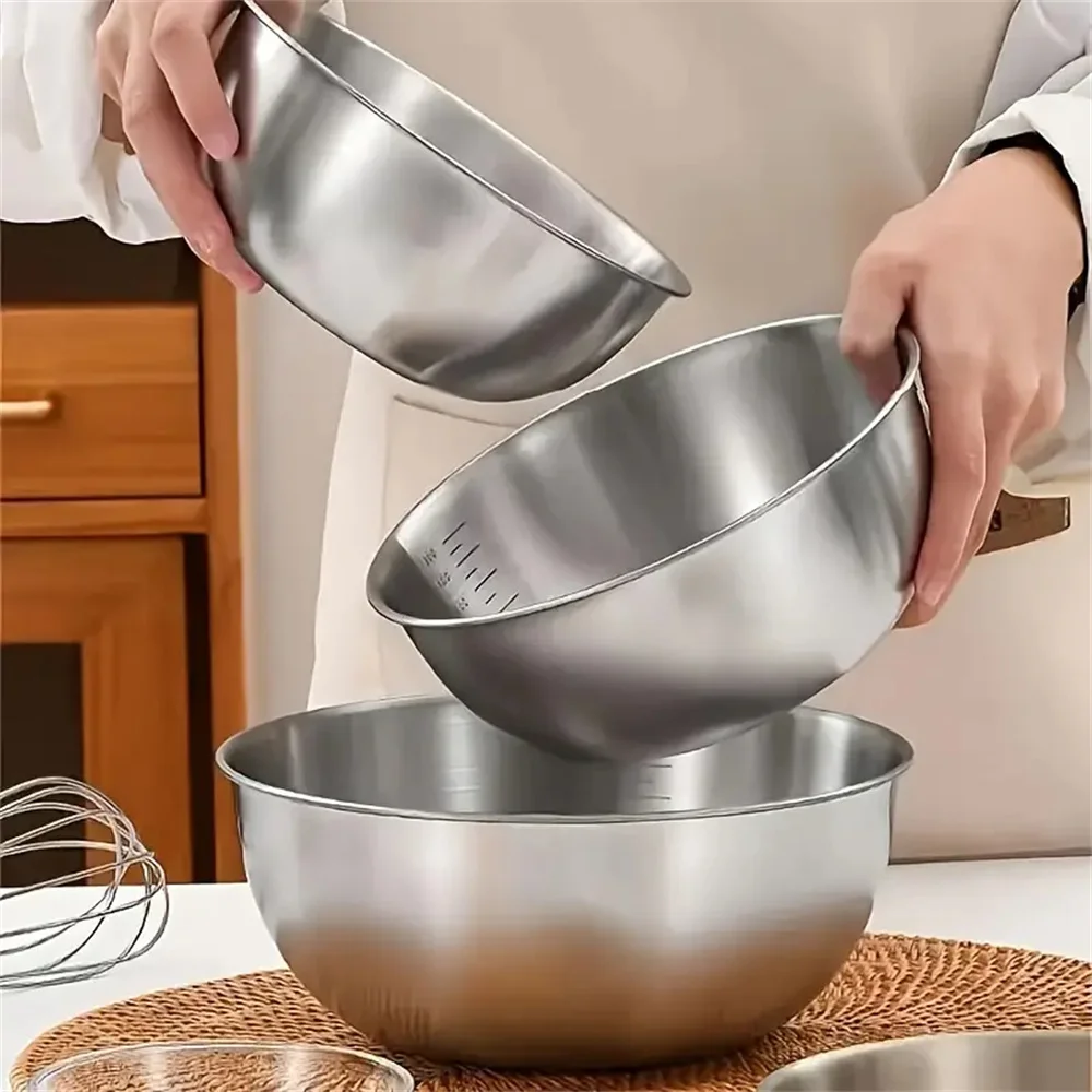1-3 Stainless Steel Bowl Set w - Stand Mixer Bowl 评论和价格