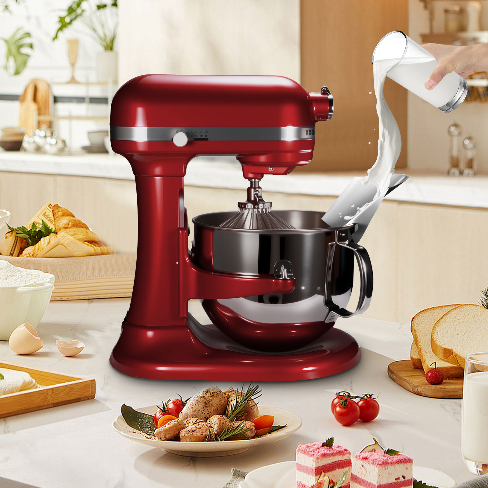 1pc Stainless Steel Tipping Gu - Stand Mixer Bowl 评论和价格